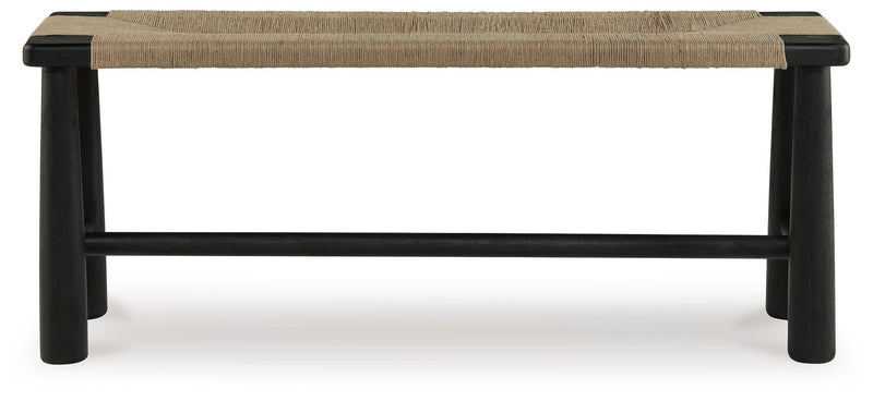 Acerman - Black / Natural - Accent Bench