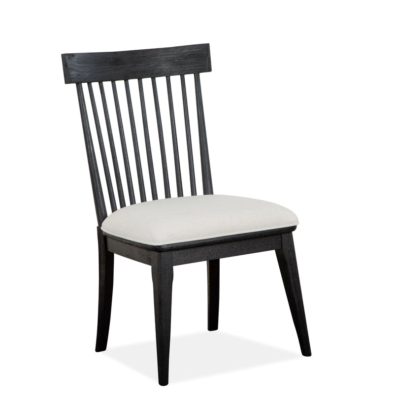 Harper Springs - Dining Side Chair With Upholstered Seat&Windsor Back (Set of 2) - Silo White.