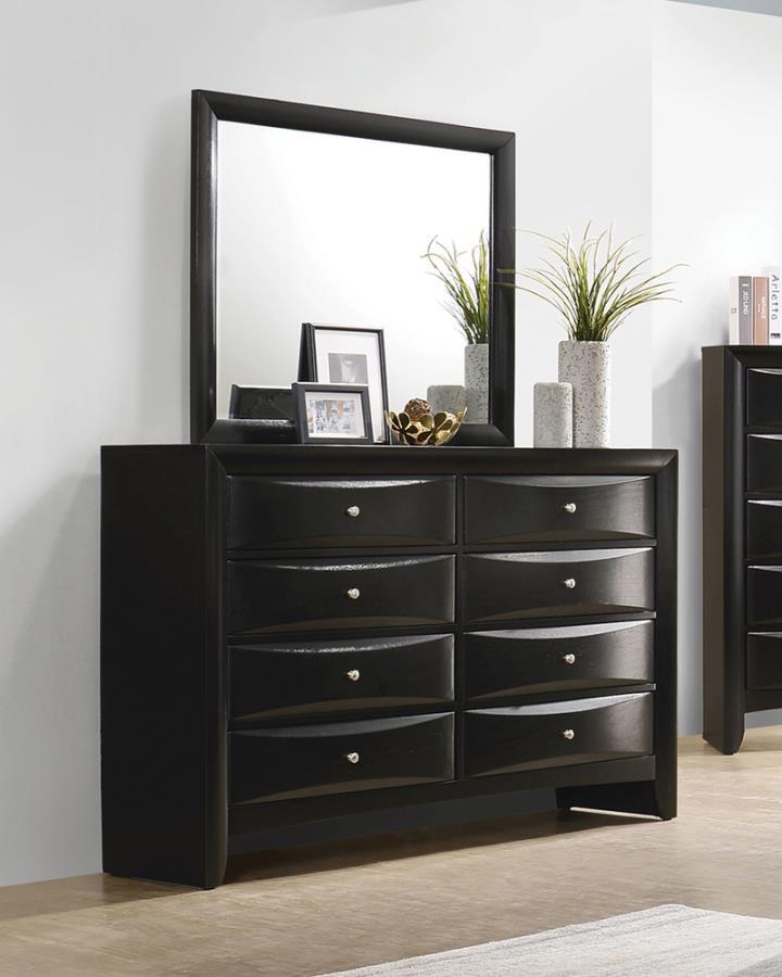 Briana - Rectangular 8-Drawer Dresser - Black - Dressers - Grand Furniture GA