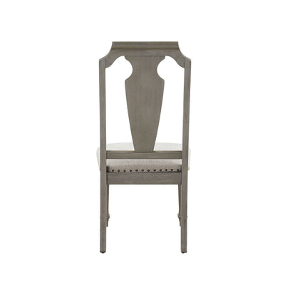 Zumala - Side Chair (Set of 2) - Beige Linen & Weathered Oak Finish - Grand Furniture GA