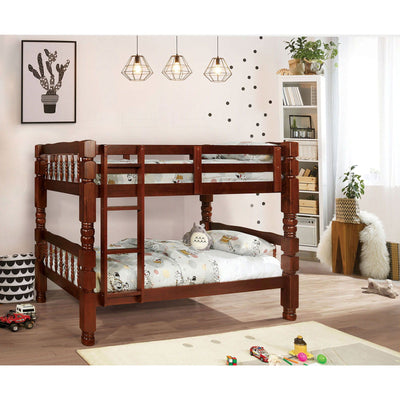 Carolina - Twin Over Twin Bunk Bed - Cherry - Grand Furniture GA