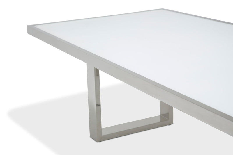 State St. - Rectangular Dining Table - Glossy White.