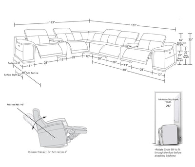 9762 - Power Reclining Sectional