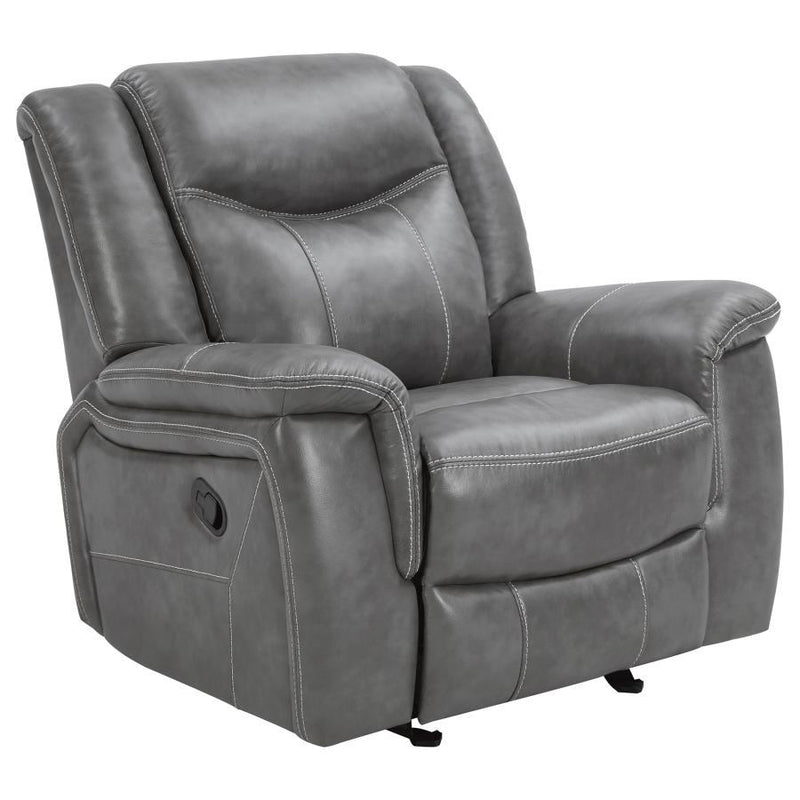 Conrad - Upholstered Motion Glider Recliner - Grey.