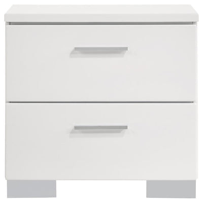 Felicity - 2-Drawer Nightstand - Glossy White.