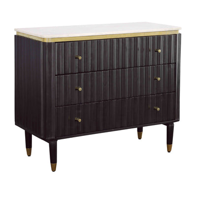 Carlyle - Three Drawer Chest - Black & Gold.