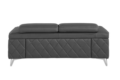 1140 - Top Grain Italian Leather Loveseat.