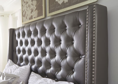 Coralayne - Gray - King/Cal King Uph Headboard.