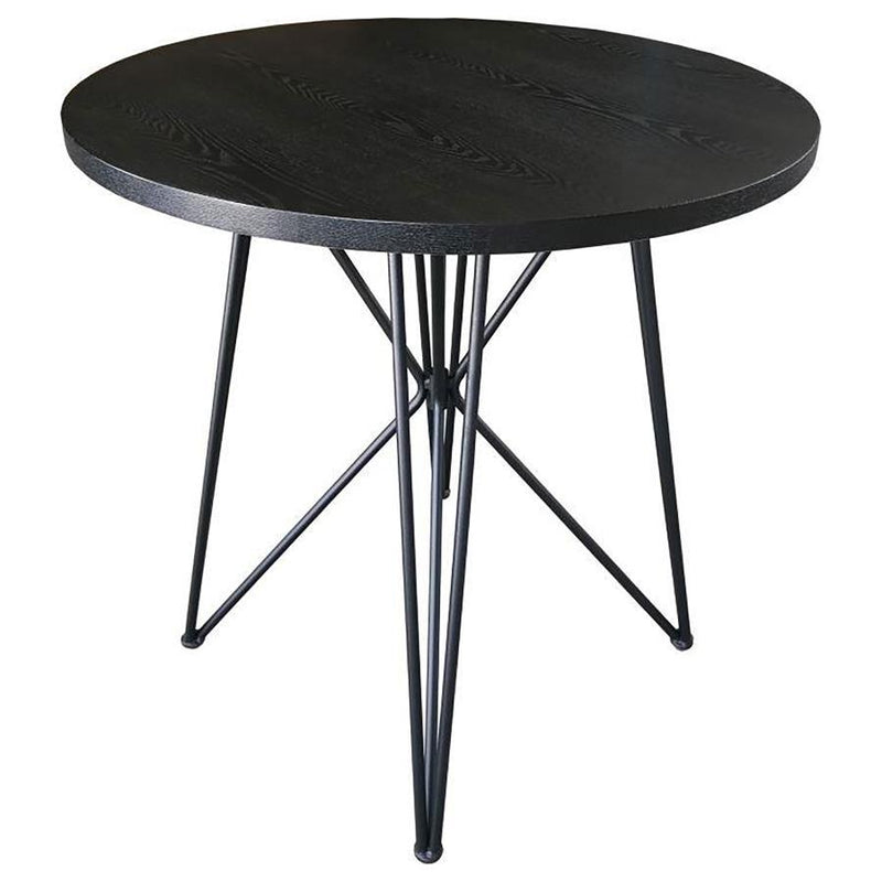 Rennes - Round Counter Table - Black and Gunmetal.