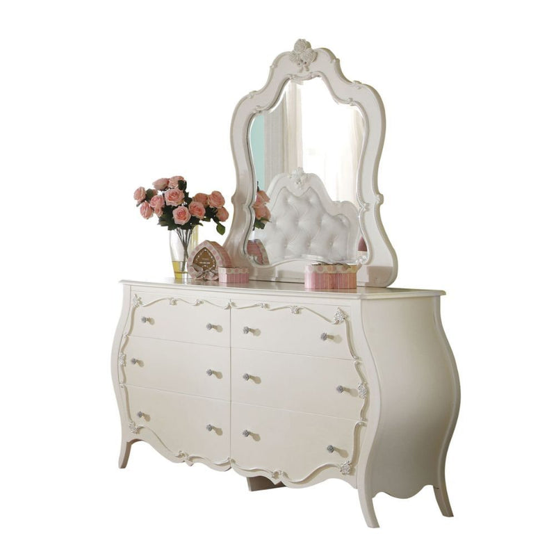 Edalene - Mirror - Pearl White - Grand Furniture GA