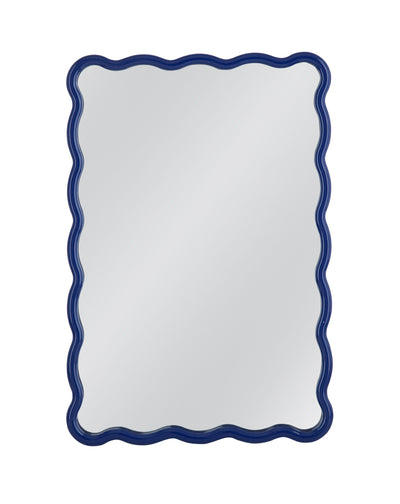 Camellia - Rectangular Wall Mirror - Blue