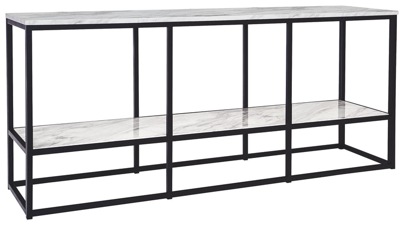 Donnesta - Gray / Black - Extra Large TV Stand.