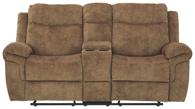 Huddle-up - Nutmeg - Glider Rec Loveseat W/Console.