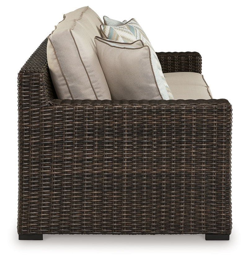 Coastline Bay - Brown - Sofa With Cushion.