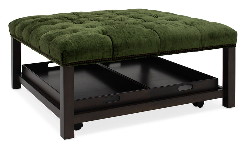 Henri - Square Non-Tufted Tray Ottoman