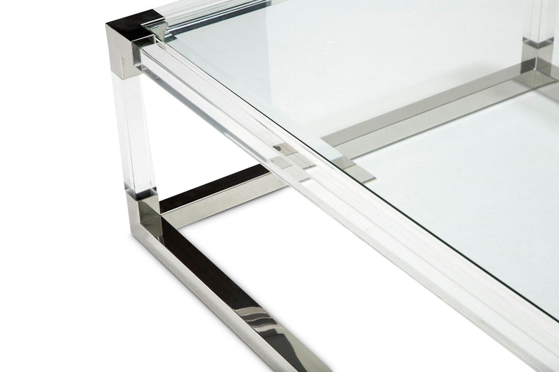 State St. - Rectangular Cocktail Table - Stainless Steel.