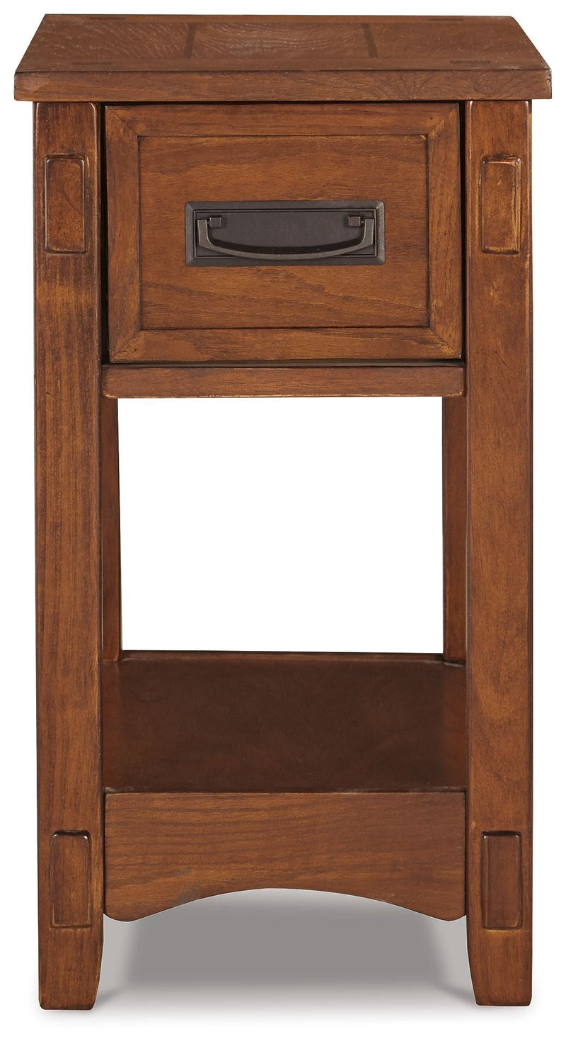 Breegin - Brown - Chair Side End Table - 1 Drawer.