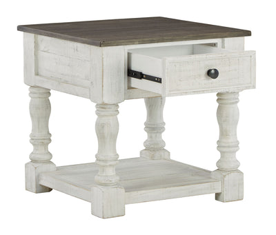 Havalance - White / Gray - Square End Table.