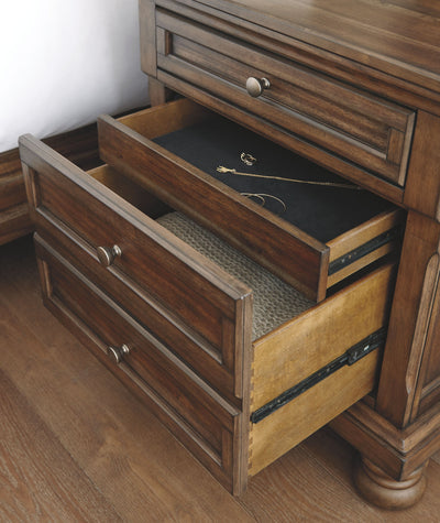 Flynnter - Medium Brown - Two Drawer Night Stand.