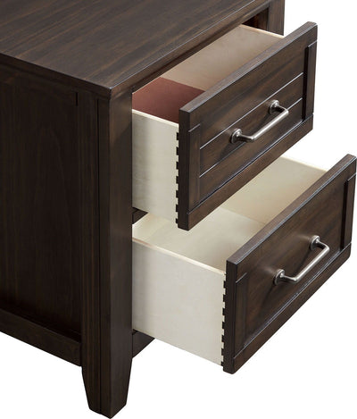 Alaina - Nightstand With USB Plug - Walnut - Grand Furniture GA