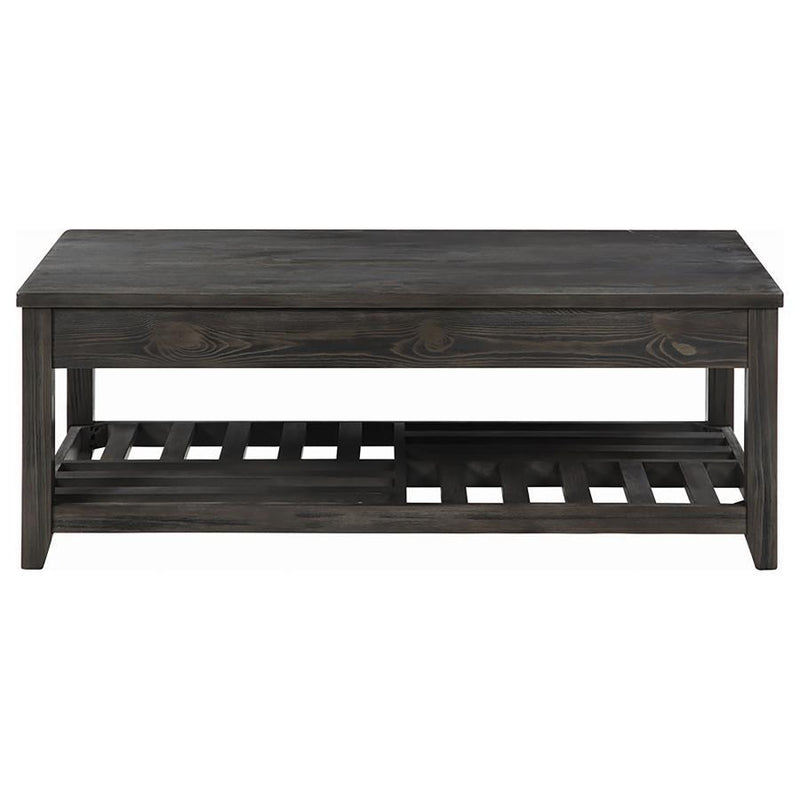 Cliffview - Lift Top Coffee Table With Storage - Cavities Grey.