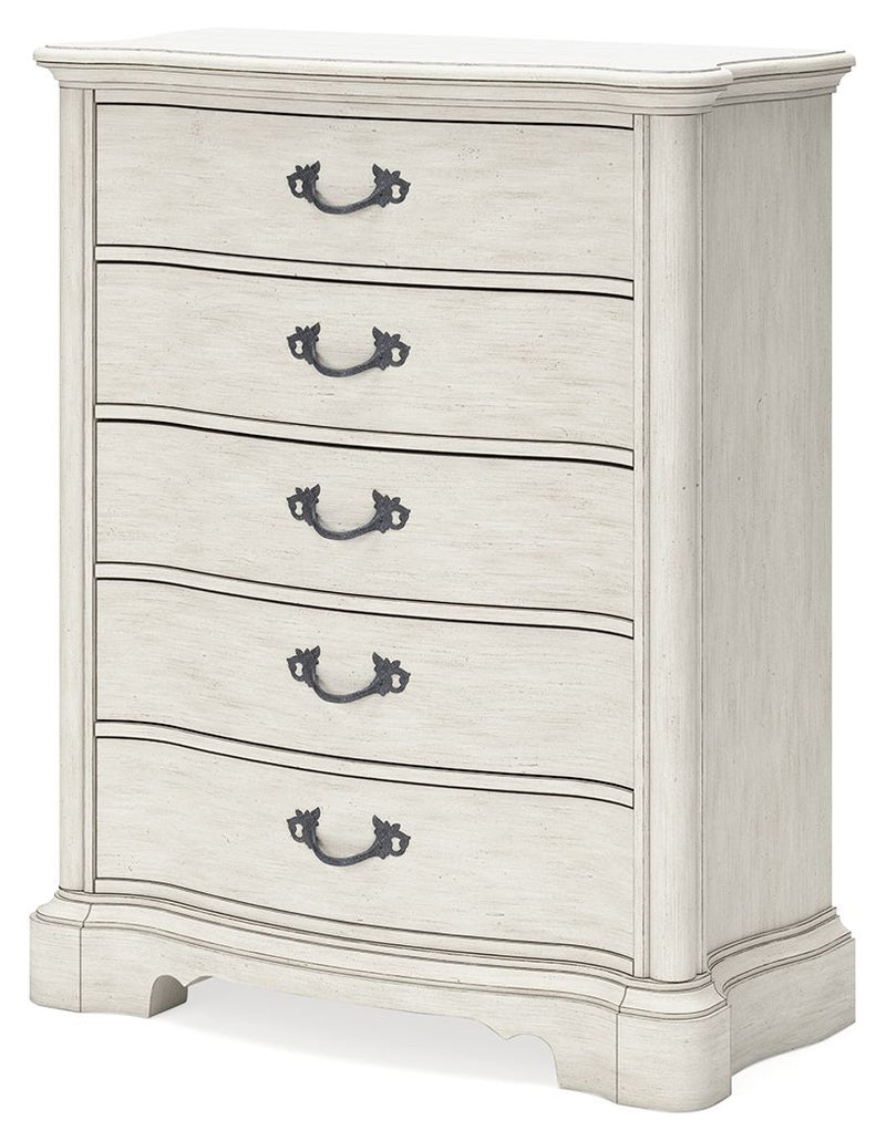 Arlendyne - Antique White - Five Drawer Chest.