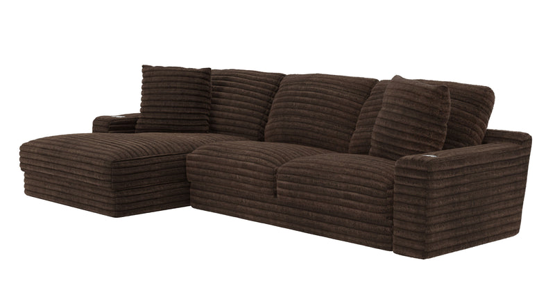 Comfrey - 2 Piece Sofa / LSF Chaise - Chocolate