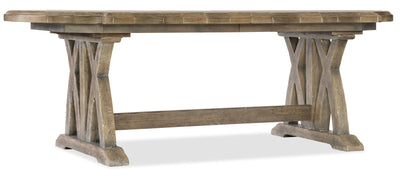 Boheme - Colibri 88" Trestle Dining Table With 1-20" Leaf.