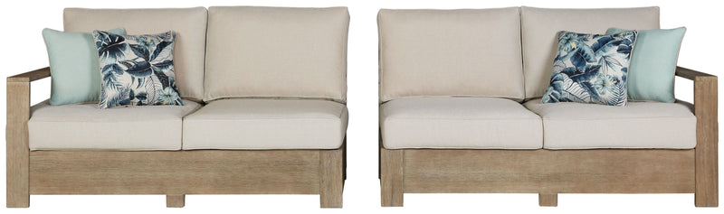 Silo - Brown - Raf/laf Loveseat W/Cush (Set of 2).