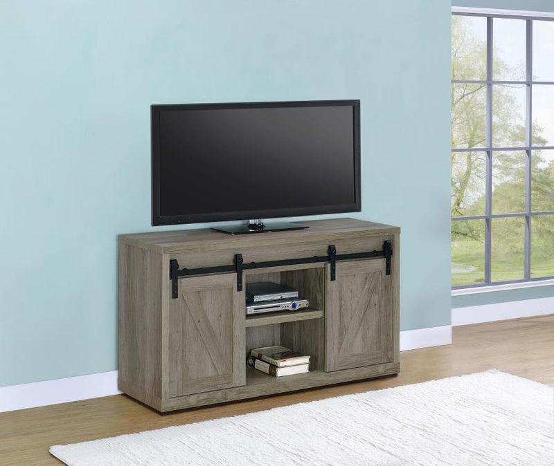 Brockton - 3-shelf Sliding Doors TV Console