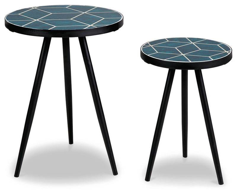 Clairbelle - Teal - Accent Table (Set of 2).