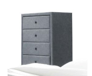 Saveria - Chest - 2-Tone Gray PU - Grand Furniture GA