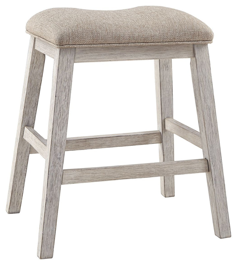 Skempton - White - Upholstered Stool (Set of 2).