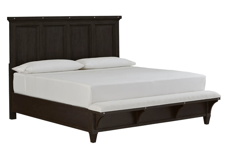 Sierra - Complete Panel Bed With Upholstered Footboard.