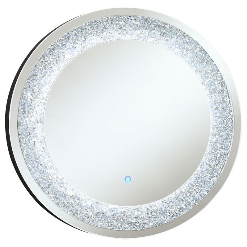 Landar - Round Wall Mirror - Silver