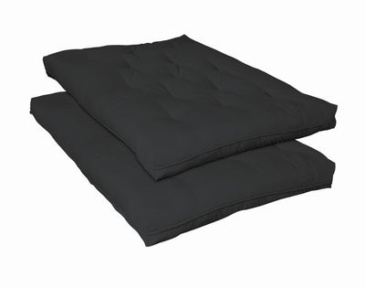 7.5" Deluxe Innerspring Futon Pad - Black.