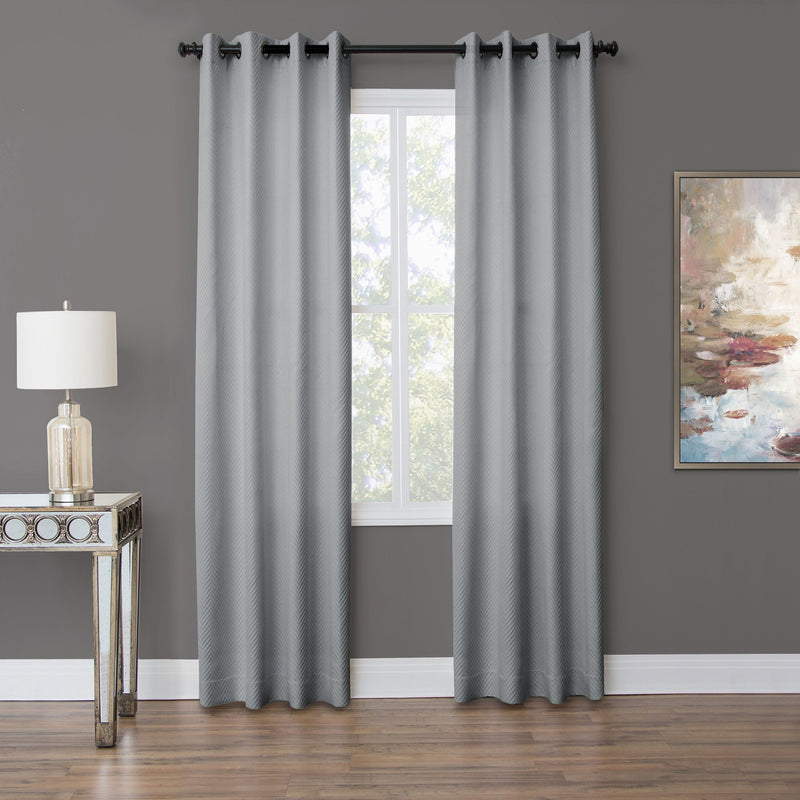 Aria - Grommet Top Panel Weighted Corners Window Treatment - Curtains & Drapes - Grand Furniture GA