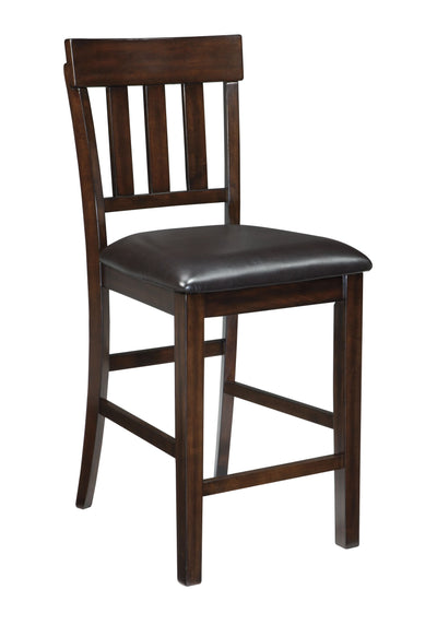 Haddigan - Dark Brown - Upholstered Barstool (Set of 2).