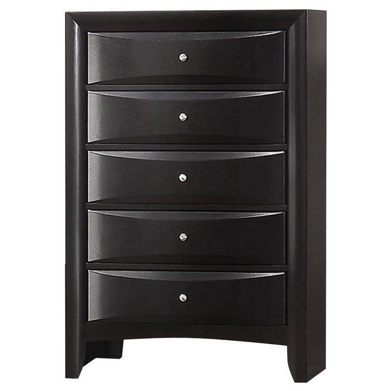 Briana - Rectangular 5-Drawer Chest - Black - Accent Chests - Grand Furniture GA