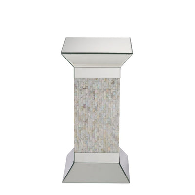 Huey - Pedestal Stand - Mirrored - Grand Furniture GA