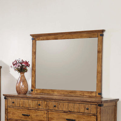 Brenner - Rectangular Dresser Mirror - Rustic Honey.