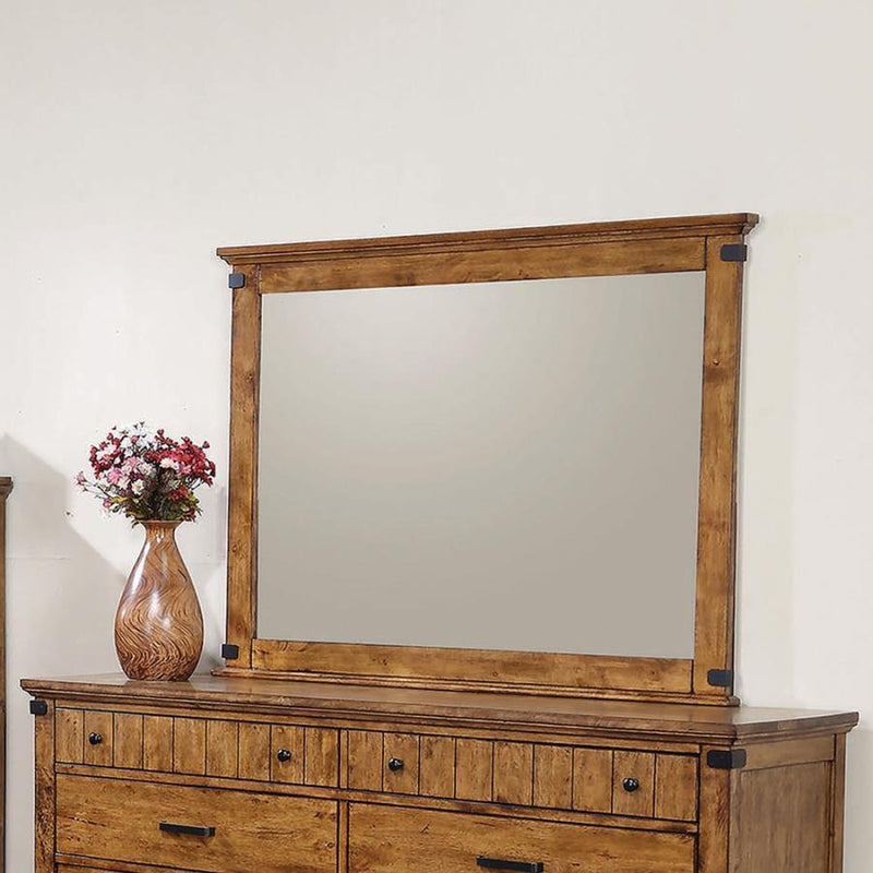 Brenner - Rectangular Dresser Mirror - Rustic Honey.