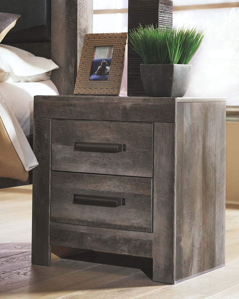 Wynnlow - Gray - Two Drawer Night Stand.