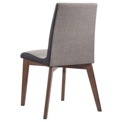 Redbridge - Upholstered Side Chairs (Set of 2) - Grey and Natural Walnut.