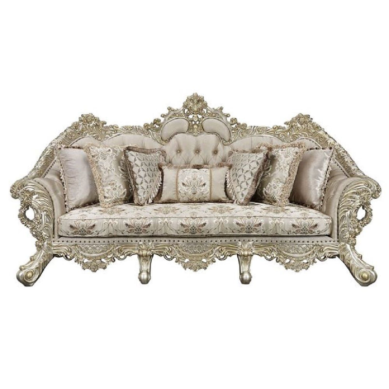 Danae - Sofa - Fabric, Champagne & Gold Finish - Grand Furniture GA