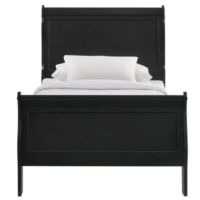 Louis Philippe - Twin Panel Bed - Black