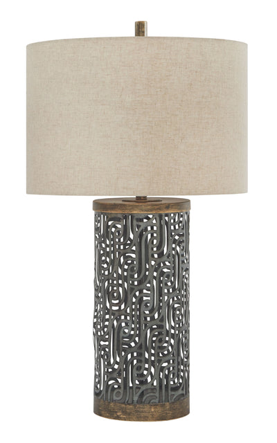 Dayo - Gray / Gold Finish - Metal Table Lamp.