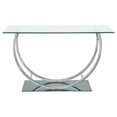 Danville - U-Shaped Sofa Table - Chrome - Sofa Tables - Grand Furniture GA