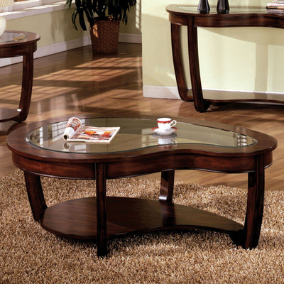 Crystal Falls - Coffee Table - Dark Cherry - Grand Furniture GA