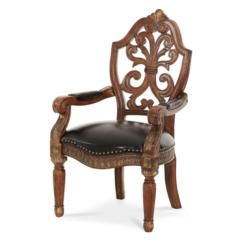 Villa Valencia - Pull-up Desk Arm Chair - Classic Chestnut.